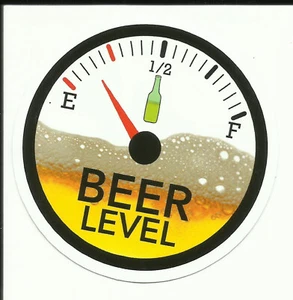 BEER LEVEL METER sticker 2.6" - Picture 1 of 1
