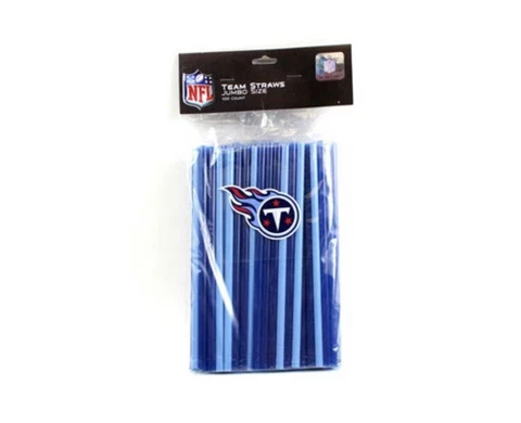 Jim Kelly Inc Tennessee Titans 100 Count Team Color Straws Cover