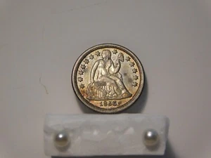 1856-O Seated Liberty dime Re-cut date - Picture 1 of 21
