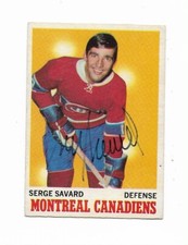 1970-71 OPC:#51 Serge Savard,Canadiens (2nd year) (AUTOGRAPHED)