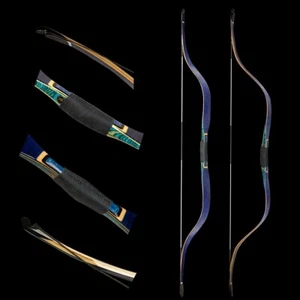 62" AF archery Traditional Han Zhu Ran Bow Horse Bow Recurve Long Bow 20-50lbs - Picture 1 of 5