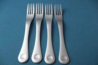 4 Salad Forks Robert Welch PENDULUM Stainless Satin NEW 6 3/4" - Image 1 of 4