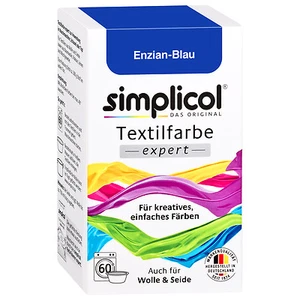 Peinture textile SIMPLICOL EXPERT ENZIAN BLEU 150 g couleur également pour laine & soie - Photo 1 sur 2