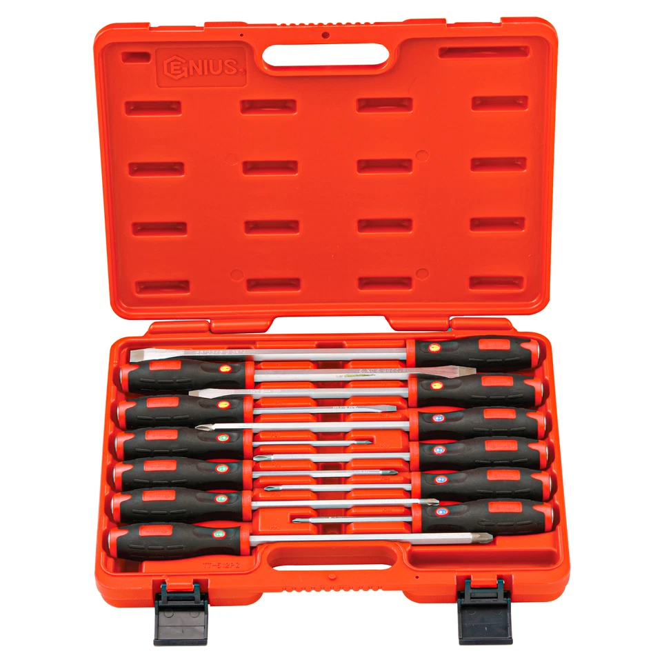 Conjunto de chaves de fenda Genius Tools combinação 12 peças Tang-Thru - TT-512PZ - Imagem 1 de 1