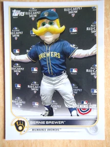 BERNIE BREWER TOPPS OPENING DAY M-12 MILWAUKEE BREWERS MAJOR LEAGUE BASEBALL MLB - Imagen 1 de 2