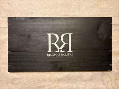 1 Black Rare Wine Wood Panel Ricasoli Raritas Vintage CRATE BOX SIDE 12/24 864 - Image 1 of 2