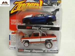 Johnny Lightning '11 Camaro & '73 Cheyenne 10 Fleetside JLPK015B Zingers 2 Pack - Picture 1 of 2