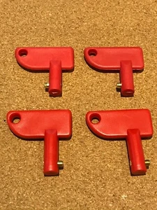 4 x Red Electric Cut Off / Isolator Switch Motorhome Caravan Motor Mover Key - Picture 1 of 1