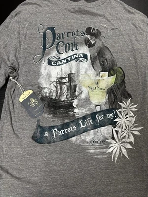 НОВЫЙ С ЯРЛЫКАМИ NAT NAST ФУТБОЛКА УГОЛЬ ПОПУГАЙ БУХТА КАНТИНА СОВЕРШЕННО НОВЫЙ МУЖСКОЙ L БОЛЬШОЙ - Изображение 1 из 4