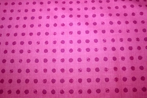 DEEP PURPLE DOTS ON MEDIUM PURPLE FROM PATRICK LOSE - 100% COTTON FABRIC - Picture 1 of 4