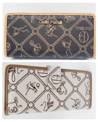 Giulia Pieralli XXL Damen Portemonnaie Geschenk Packung braun beige Geldbörse