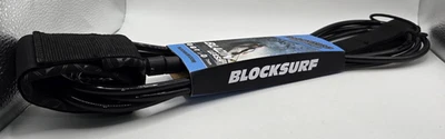 8FT Surfboard Leash Blocksurf "BLAZIN" Black Surfboard Leash - Image 1 of 4