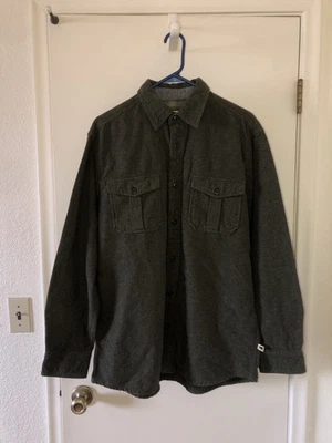 Dakota Grizzly Shirt Mens Large Olive Green Brushed Flannel Button Front Pockets - Image 1 of 4