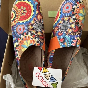 Uin Toledo Blossom Comfort Shoes Sneakers Slip On Colorful Floral Art Women's 11 - Picture 1 of 3