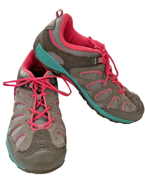 Merrell 变色龙灰色粉红色性能运动鞋儿童 7 码全新 — 第 1/4 张图片