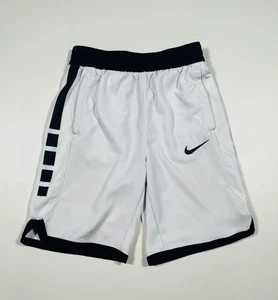 Pantalones Cortos Nike Juveniles Grandes Blancos Negros Dri-FIT Ajuste Estándar Atlético Swoosh - Imagen 1 de 8
