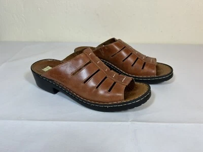 Josef Seibel Eliza Leather Open Toe Shoes Buttero brandy Women's US 9.5 EU 40 - Image 1 of 4