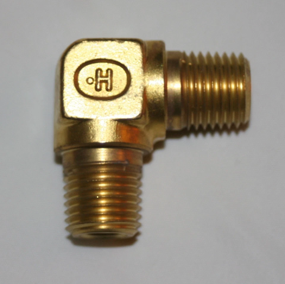 1/4" MNPT Brass Male Elbow (7800 Psig) Hoke Precision Fittings 4MLP - Image 1 of 2