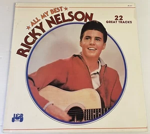 Ricky Nelson All My Best Vinyl Record 12” 33 RPM JB-231 J&B 1985 Original - Picture 1 of 24