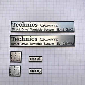 Technics 1210 DECAL KIT 84mm Emblem brushed alu Sticker Badge Decal Aufkleber - Zdjęcie 1 z 2