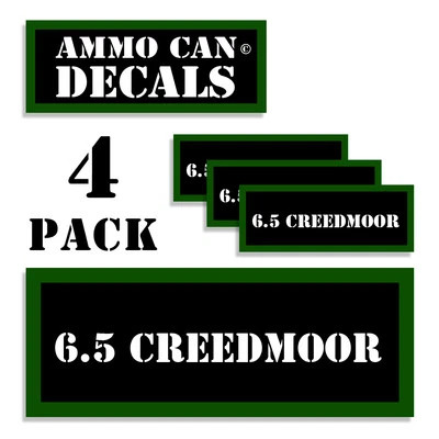 6.5 Creedmoor Ammo Can 4x Labels Ammunition Case 3"x1.15" stickers decals 4 pack