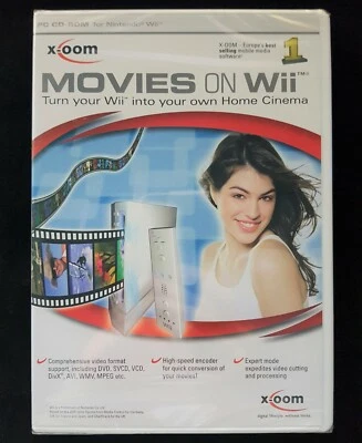 Movies on Wii - PC CD-ROM - X-OOM - Convert Movies to Wii console Format - NEW - Image 1 of 3