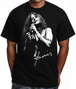 Janis Joplin N ROCK Black T Shirt - Picture 1 of 1