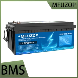 12V 200Ah LiFePO4 Lithium Battery 15000+ Deep Cycles Solar 10-Year Lifetime RV - Picture 1 of 17