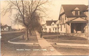 RPPC Marysville Kansas Residence Street Scene early 1900s - Picture 1 of 2