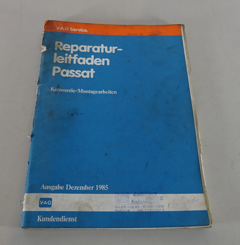 Manual De Taller VW Passat B2 Tipo 32b Carrocería De 12/1985 - Imagen 1 de 1