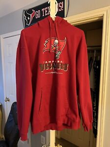 Tampa Bay Buccaneers Hoodie Sweatshirt Adult XL Pullover Red Logo Graphic Mens
