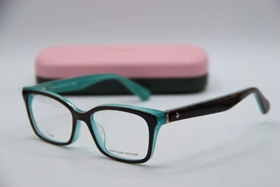 NEW KATE SPADE NEW YORK JERI KL3 HAVANA BLUE AUTHENTIC FRAME EYEGLASSES 50-16 - Imagem 1 de 4