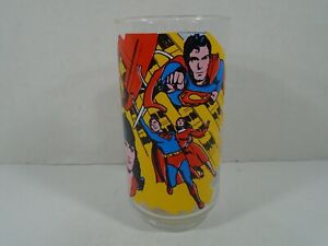 1978 PEPSI--SUPERMAN THE MOVIE GLASS (LOOK) SUPERMAN SAVES THE DAY
