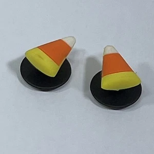 Lot of 2 Crocs Jibbitz Candy Corn Shoe Charms  Halloween - Picture 1 of 4