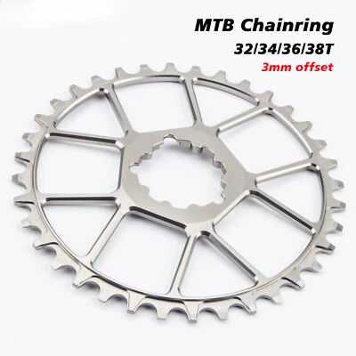 MTB Bicycle 10-12 Speed Direct Mount Crank Chainwheel 3mm Offset 32T/34/36T/38T - Image 1 of 4