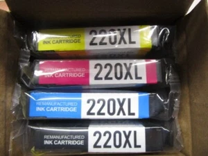 4 PACK 220XL Ink Cartridge Replacement for Epson WF-2760 WF-2750 XP-420 - Picture 1 of 3