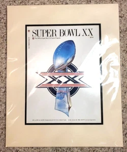 1986 Bears vs Patriots 10.5" x 14" Matted Super Bowl XX Rep Program Fanatics NEW - Picture 1 of 4