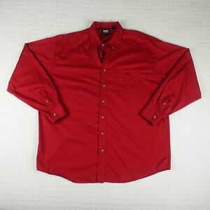 Resistol Shirt Mens Extra Large Red Rodeo Gear Button Up Long Sleeve Western