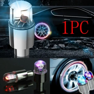 1Pc Colorful Car Wheel Tire Tyre Air Valve Stem Screws LED Light Cap Accessories - Picture 1 of 9