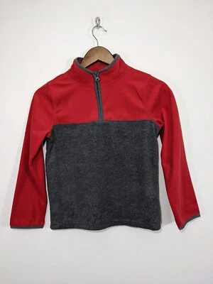 NWT Oshkosh b'gosh SZ 10 Red/Grey Long Sleeve Sweatshirt 1/4 Zip Boys - Image 1 of 4