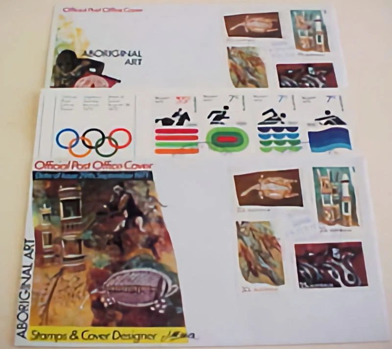 AUSTRALIA FDC 1971 ABORIGINAL X 2 1972 OLYMPICS 3 DIFF Foto 1 de 1
