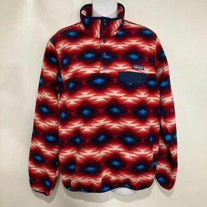 Patagonia M Aztec Tribal Wild Desert Synchilla Fleece 1/4 Snap Pullover Jacket - Picture 1 of 5