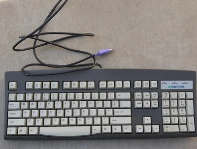 emachines vintage Keyboard - Grey ~ S/N: 203282147V3(PS-2) - Image 1 of 4