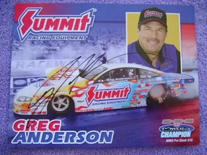 Imagen autografiada de Greg Anderson 8,5" de alto X 11' de largo Summit Racing - Imagen 1 de 6