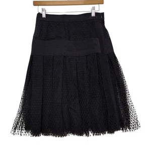 J. Mendel Lace Pleated Skirt Women's 4 A-line Grunge  - Picture 1 of 5