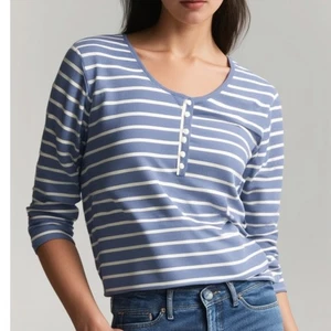Brooks Brothers 346 Women’s Striped Henley Top Silk Cotton Blend Size L - Picture 1 of 9
