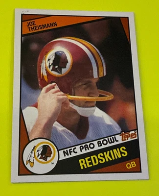 1984 Topps - Joe Theismann #390 Redskins - Image 1 of 2