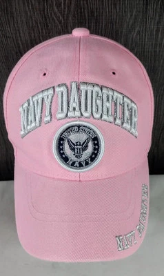 Navy Daughter Pink Adjustable Women's Baseball Hat - Image 1 of 4