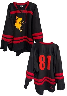 Camiseta deportiva de hockey vintage Warrior auténtica #81 Wolve talla adulto XL Foto 1 de 4