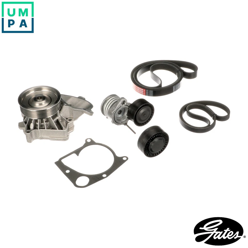 WATER PUMP + VRIBBED BELT KIT KP26PK1835XS FOR BMW M47D20 N47D20A/C 2.0L 4cyl - Image 1 of 4